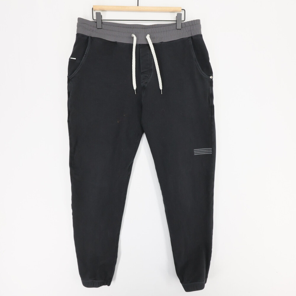 Vuori Balboa Pants Mens XL Black Jogger Sweatpants Drawstring Stretch Elastic